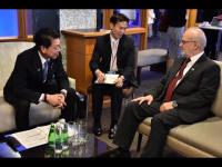 وزير الخارجية ابراهيم الجعفري ووزير الدولة للشؤون الخارجية الياباني يوجي موتو في واشنطن